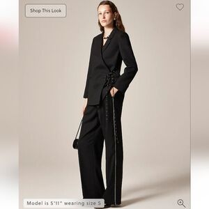 J Crew Collection Essential wide-leg pant in Italian city wool blend CN778 NWT